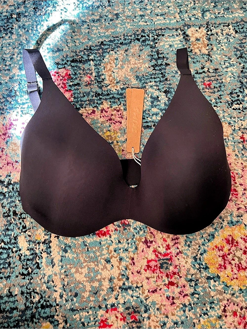 SKIMS Wireless Form Push-up Plunge Bra Black Size 32DDD NWT